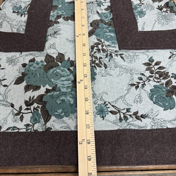 Anthropologie Tabitha Womens Medium Teal Floral Gray Wool Blend Mini Skirt - Picture 10 of 15